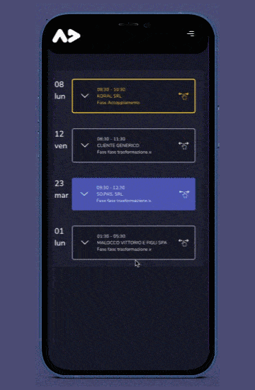 Linea MES - Produzione Interfaccia grafica per