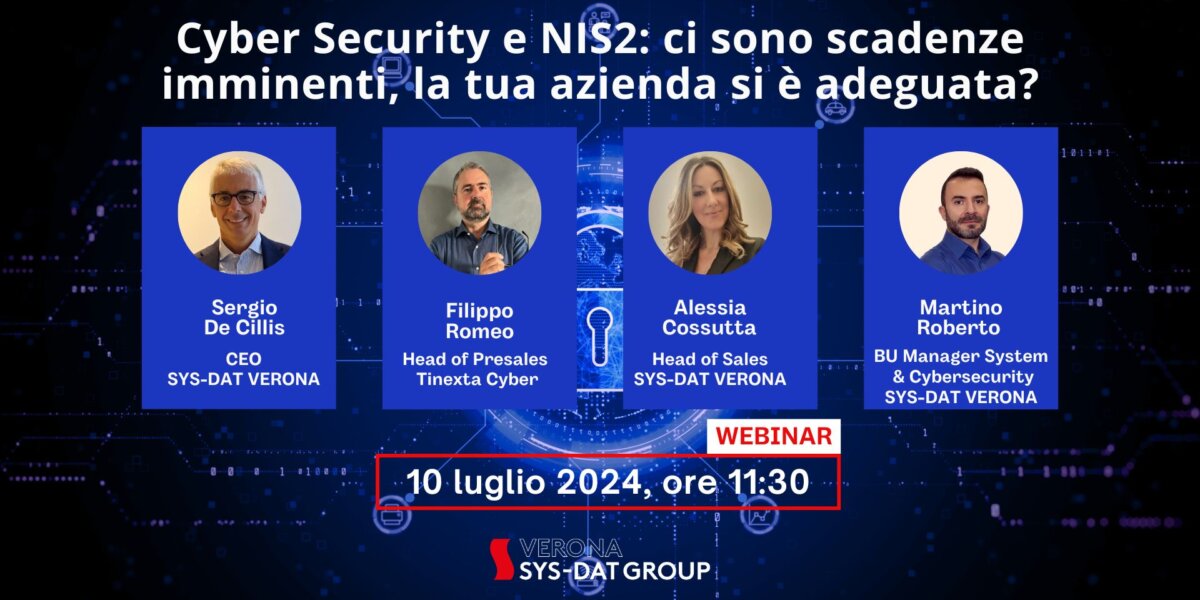 webinar Cyber e NIS2 10 luglio 2024 SYS-DAT VERONA